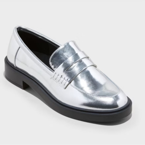 A New Day Jordan Loafer Flats Memory Foam Insole Silver Women's new size 8.5 - Picture 7 of 10